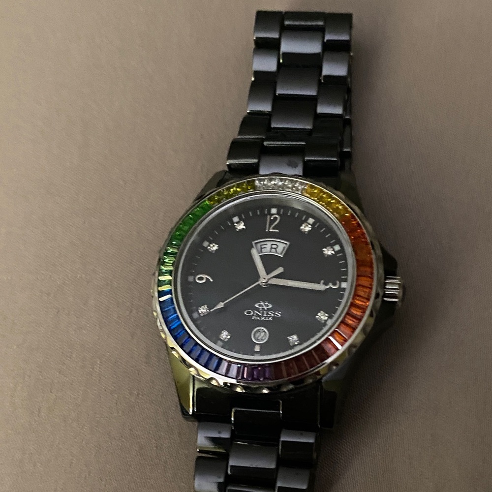 Black and Rainbow Women's Watch